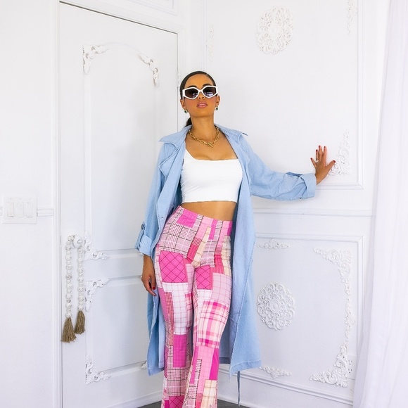 SurelyMine Pants - Pink and Flared pants